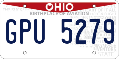 OH license plate GPU5279