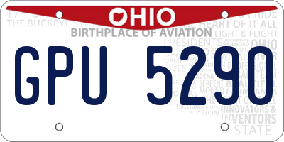 OH license plate GPU5290