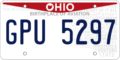 OH license plate GPU5297