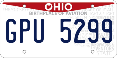 OH license plate GPU5299