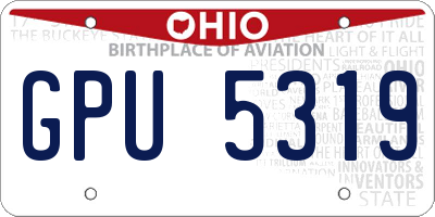 OH license plate GPU5319