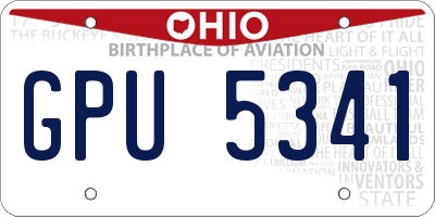 OH license plate GPU5341