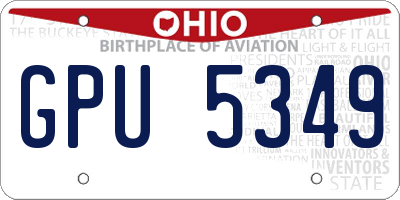 OH license plate GPU5349