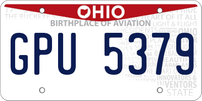 OH license plate GPU5379