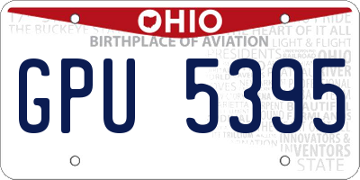 OH license plate GPU5395