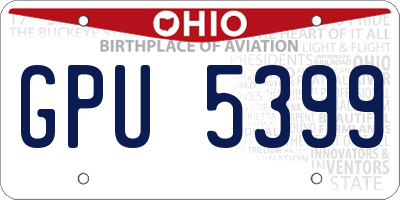 OH license plate GPU5399