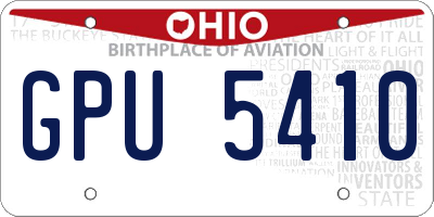 OH license plate GPU5410