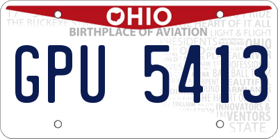 OH license plate GPU5413