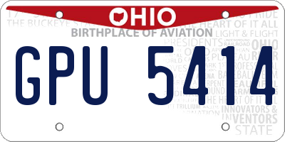 OH license plate GPU5414