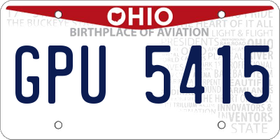 OH license plate GPU5415