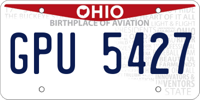 OH license plate GPU5427