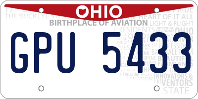 OH license plate GPU5433