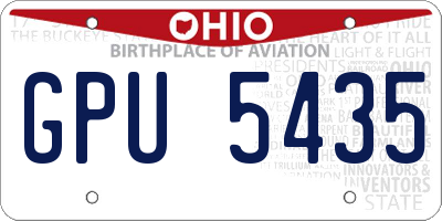 OH license plate GPU5435