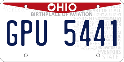 OH license plate GPU5441