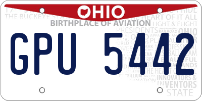 OH license plate GPU5442