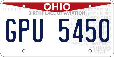 OH license plate GPU5450