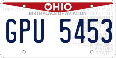 OH license plate GPU5453