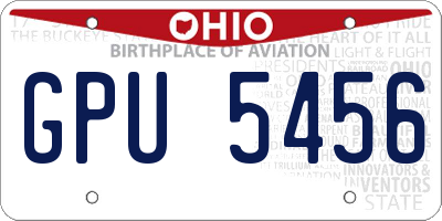 OH license plate GPU5456