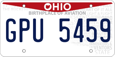 OH license plate GPU5459