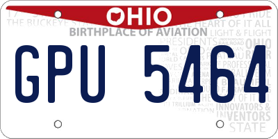 OH license plate GPU5464
