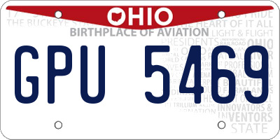 OH license plate GPU5469