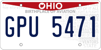 OH license plate GPU5471