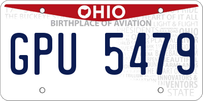 OH license plate GPU5479