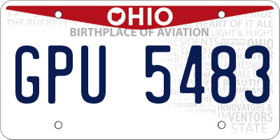 OH license plate GPU5483