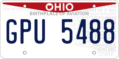 OH license plate GPU5488