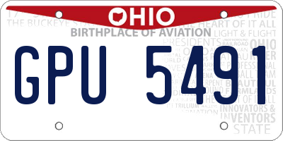 OH license plate GPU5491