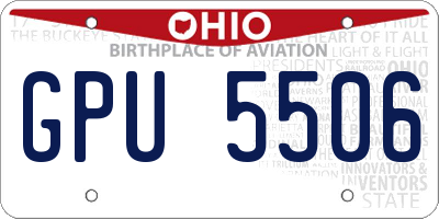 OH license plate GPU5506