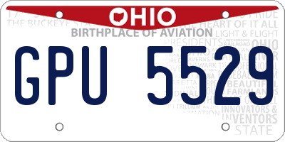 OH license plate GPU5529