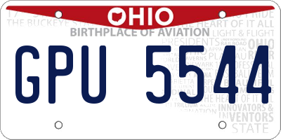 OH license plate GPU5544