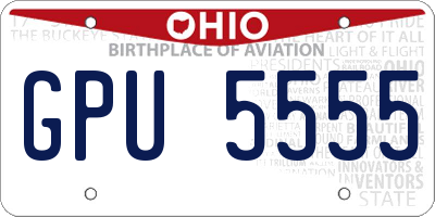 OH license plate GPU5555