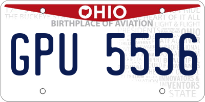 OH license plate GPU5556