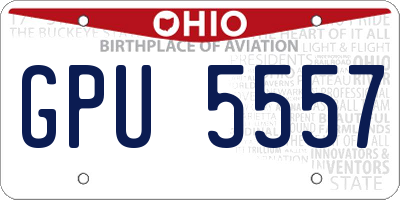 OH license plate GPU5557