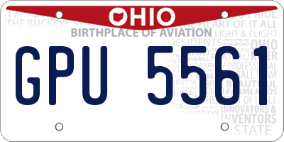 OH license plate GPU5561