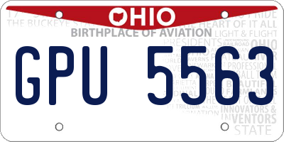 OH license plate GPU5563