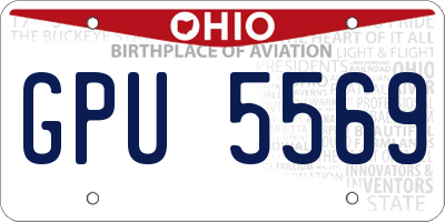 OH license plate GPU5569