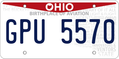OH license plate GPU5570