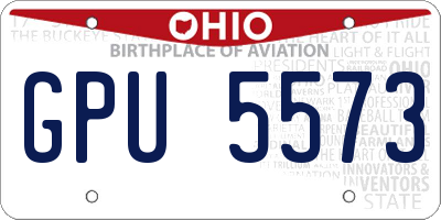 OH license plate GPU5573