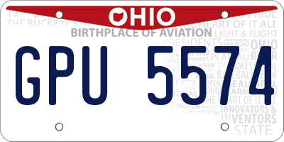 OH license plate GPU5574
