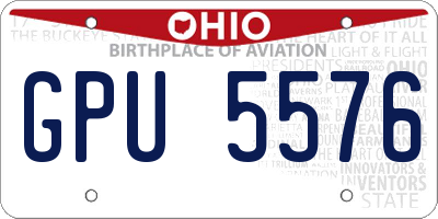 OH license plate GPU5576