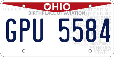 OH license plate GPU5584