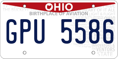 OH license plate GPU5586