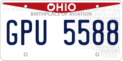 OH license plate GPU5588