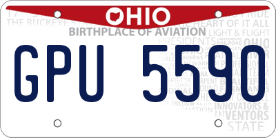 OH license plate GPU5590