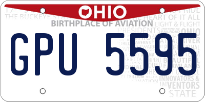OH license plate GPU5595
