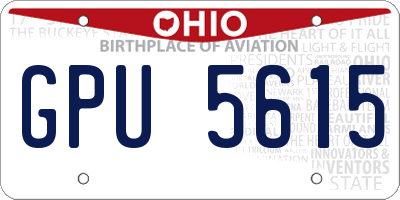 OH license plate GPU5615