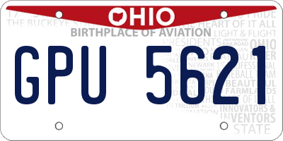 OH license plate GPU5621